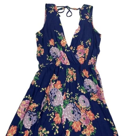 & OTHER STORIES Floral Open Back Culotte Jumpsuit Sz 4 - Picture 4 of 8